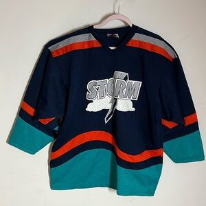 Vintage K1 Sportswear Made In USA STORM Ice Hockey Jersey Sz Large